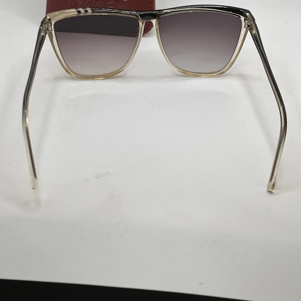 Anne Klein Sunglasses Women OS Black‎ Pre-Owned Vintage Oversized Gradient